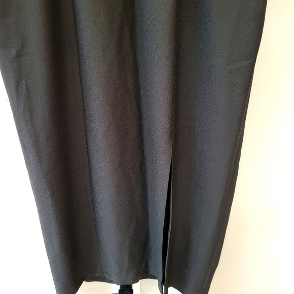 VTG Maggy London Evening Party Dress Sz 14 Long Maxi 90s Colorful Satin Stripes - Picture 5 of 15